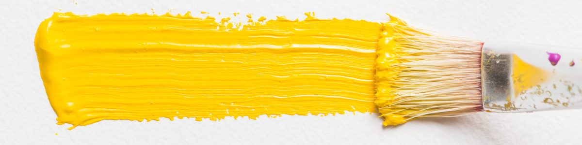 brush-painting-with-yellow-color